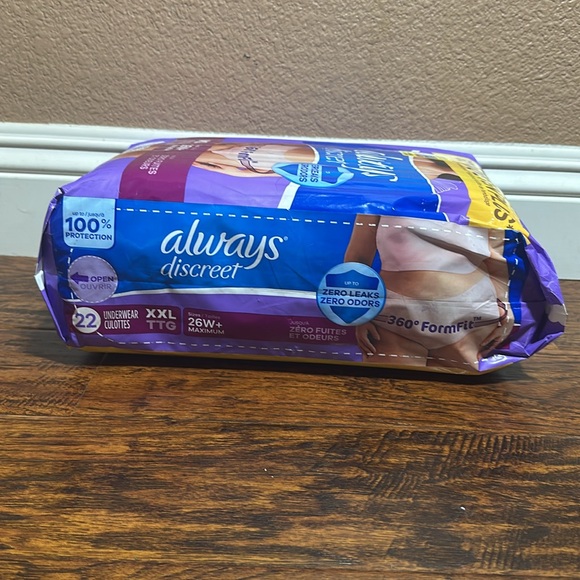 FLASH SALE! NWT Always Discreet Adult Incontinence Underwear, Size XXL, 22 CT - Picture 2 of 4